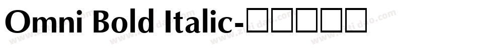 Omni Bold Italic字体转换
